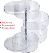 Jewellery Organiser Box 4 Layers Clear Acrylic 360° Rotating